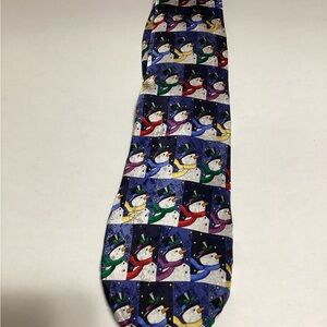 Mens Christmas tie. Snowmen